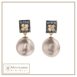 Orecchini Medievale pave' azzurro| Gioielli De Nobili